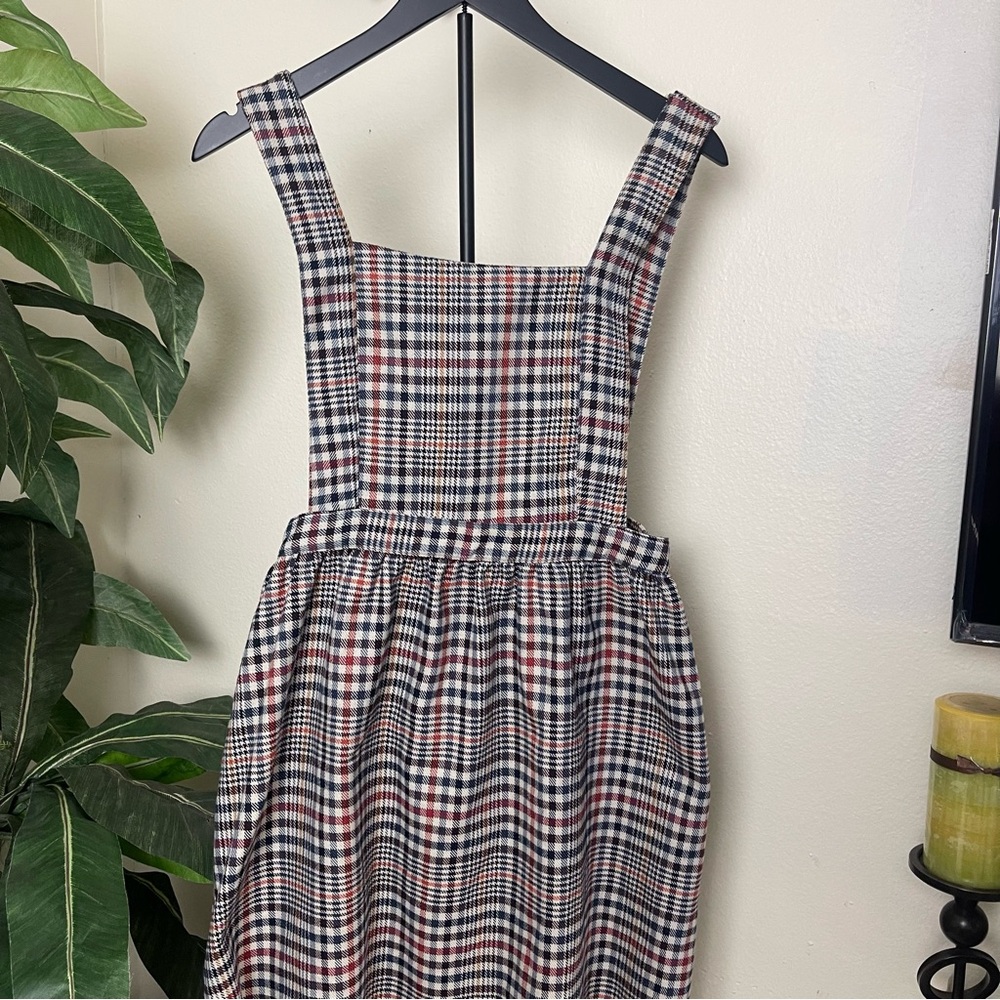 DownEast Checkered Midi Dress - Black, Red, White